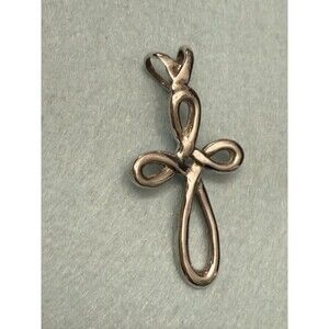 .925 Sterling Silver Catholic Cross Pendant 2.5X1. W/.50 Bale